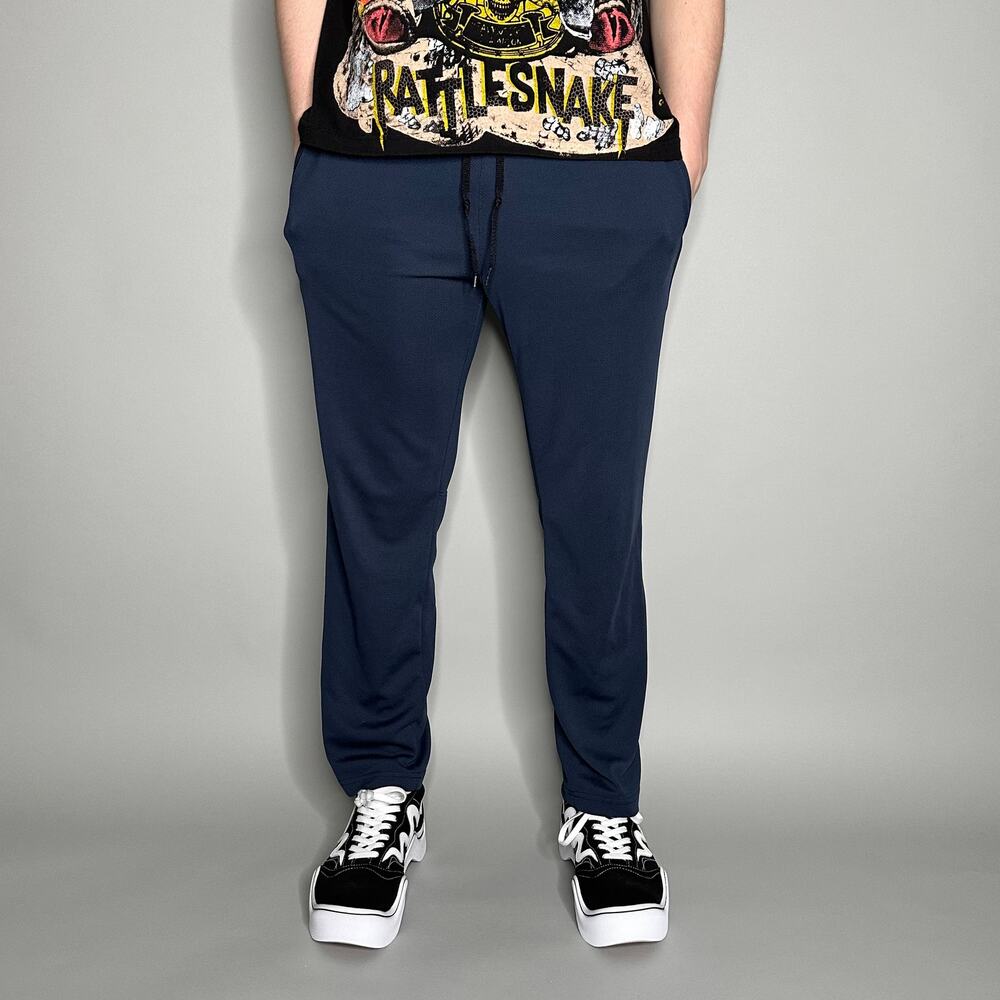 Vintage Y2K Reebok Sweatpants Mens S Navy Blue White Polyester - Picture 2 of 4